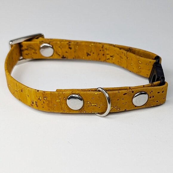Cork Breakaway Cat Collar in Mustard Yellow - Picture 1 of 6